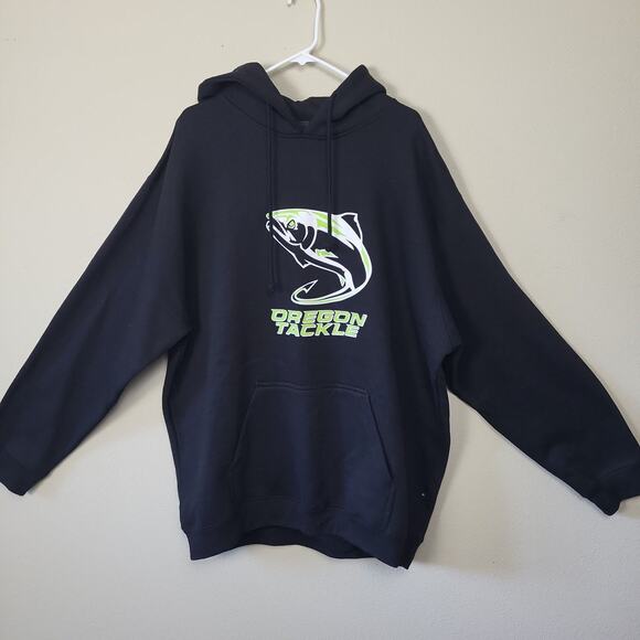 Pennant Other - Pennant Mens Black Kangaroo Pockets Long Sleeve Pullover Hoodie Size 3XL